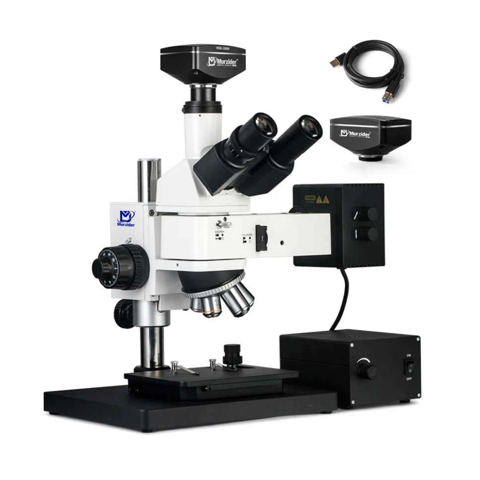 Professional
- Grade Industrial Inspection Metallographi c Microscope.
+2000W Pixels Camera